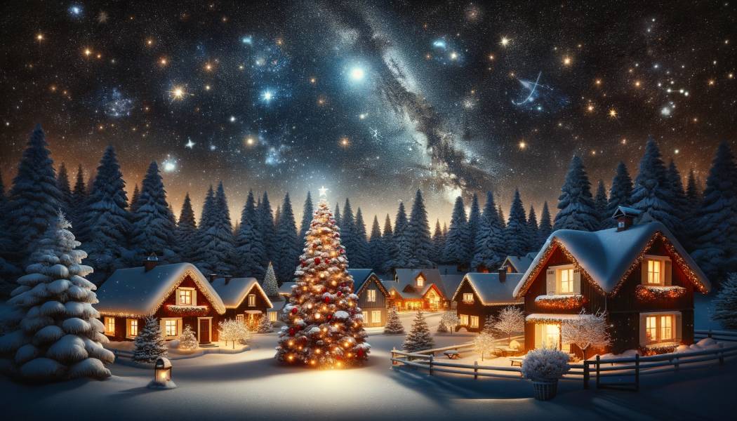 christmas starry sky