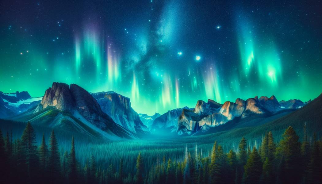 aurora borealis over the rockies